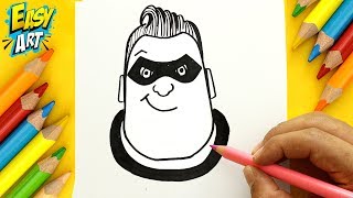 Cómo Dibujar A Bob - Los Increibles 2 - How To Draw Bob - Easy Art
