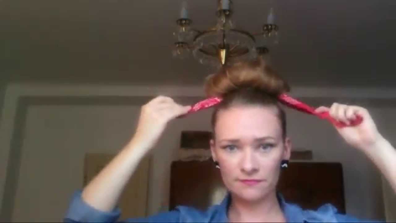How To Make A Bun With A Bandana Dedicated To Kika Youtube