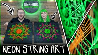 Geometric UV Neon String Art | STRING FOR DAYSSS 😁