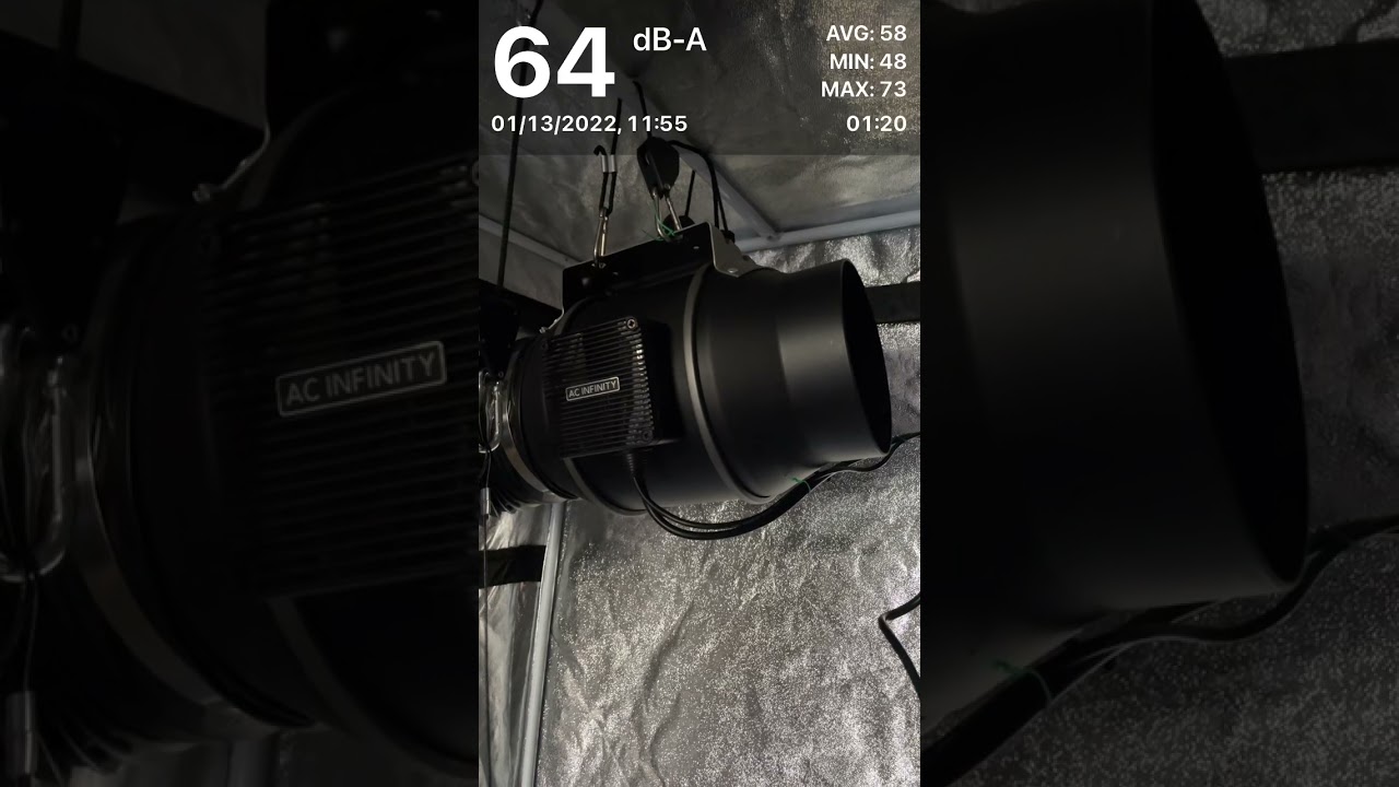 Sound Test: AC Infinity T6 in 4x4 grow tent