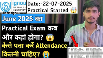 When and where will IGNOU June 2025 Practical Exam be held? | Ignou Practical Updates | Ignou Jun...