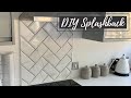 HOW TO - CHEAP DIY HERRINGBONE SPLASHBACK | Splashback Tiling