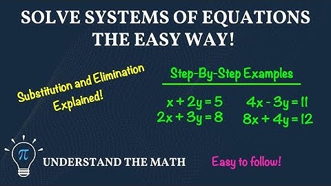 Solving Systems of Equations | Substitution and Elimination Methods Explained
