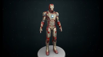 Iron Man Mark 42 Suit 3D Model  By Himanshu