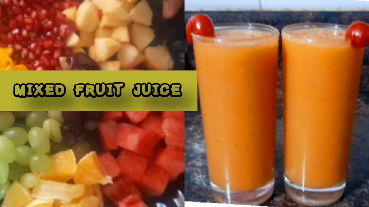 Ifthar special Mixed fruit juice recipe /making healthy fruits juice