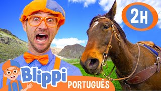 👨🏻‍🌾 Blippi Visita uma Fazenda! 👨🏻‍🌾 | 2 HORAS DO BLIPPI BRASIL! | Moonbug Kids em Português