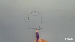 how to draw a man walking away//shorts//easy drawing for beginners by DM sketching:)