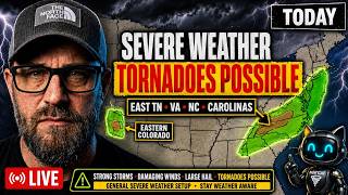 LIVE NOW: TORNADO THREAT TONIGHT for TN, VA, NC | Radar + Official Updates