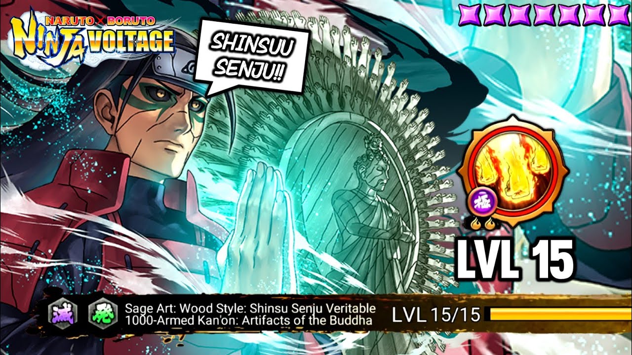 Edo Hashirama (Lv 15 Ex Ult) Showcase Solo Attack Gameplay | Naruto X ...