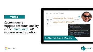 Custom query suggestions functionality in the PnP modern search solution