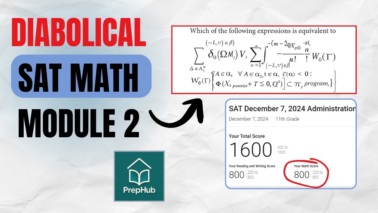 [SEPTEMBER SAT] The Most DIABOLICAL SAT Math Questions You've Ever Seen ...
