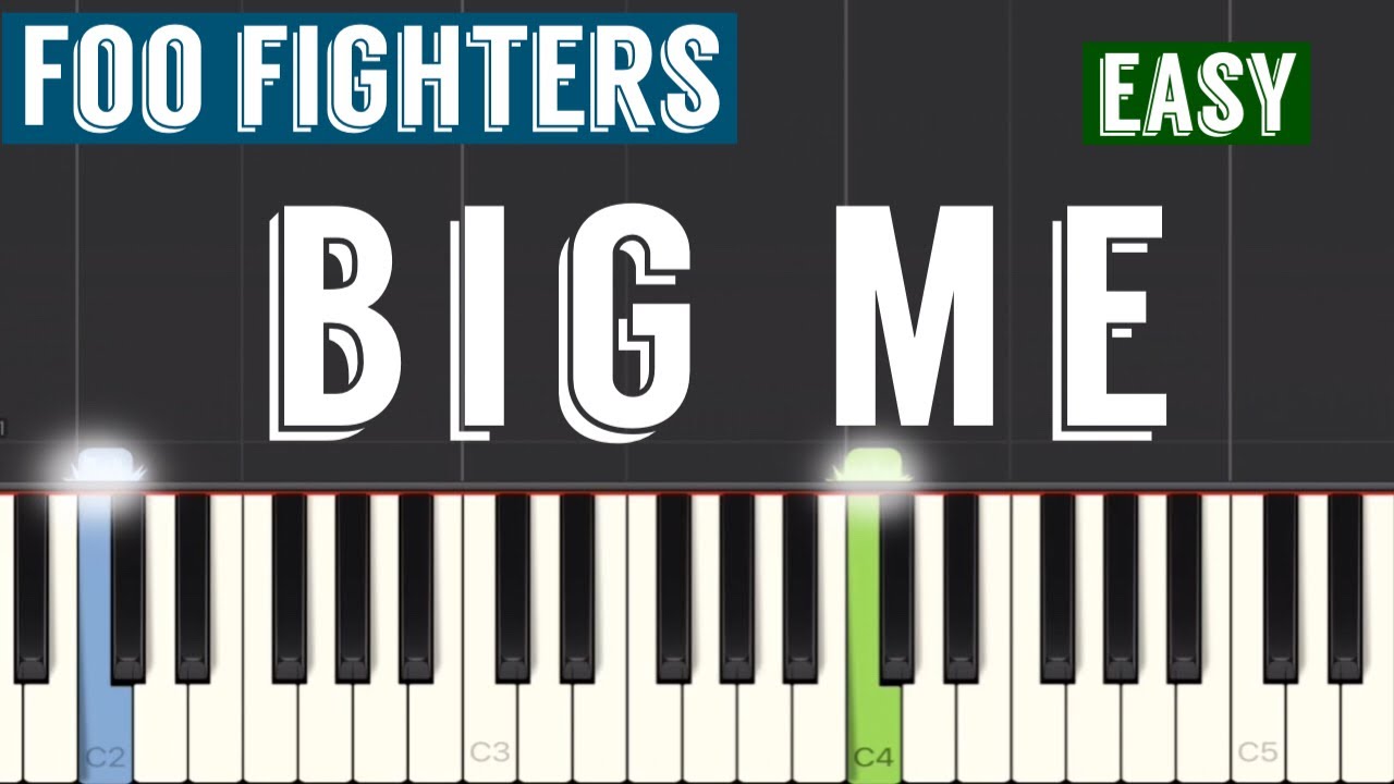 Foo Fighters Big Me Piano Tutorial Easy YouTube