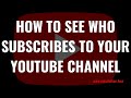 How to See Who Subscribes to Your YouTube Channel