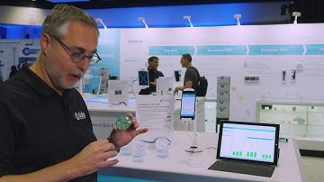Dialog Semiconductor at Bluetooth World - sensors demo with Adrie Van MeiJeren