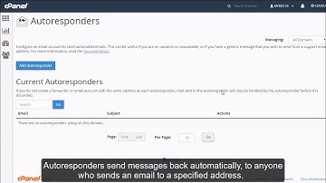 How to setup an autoresponder in cPanel? - HOSTIMUL