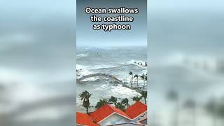 Seawall Waves Smash a Bridge While a Whole Town Goes Underwater