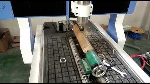 AKM6012 cnc router with rotary axis test video for Ted