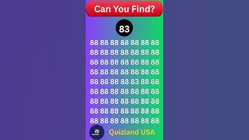Only 1% Can Find 83! 🤯 | Odd Number Challenge #shorts
