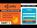 Unity login system with firebase authentication  simple login  signup interface  part 14