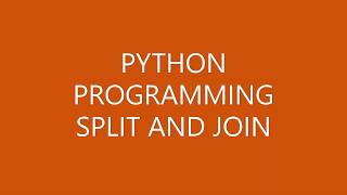 WHAT DOES SPLIT AND JOIN DO IN PYTHON PROGRAMMING? | TUTORIAL FOR BEGINNERS