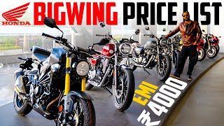 2022 Honda Big Wing All Bikes Latest Price List  CB300R, Highness, CB350 RS, CBR650R FireBlade