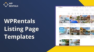 Default Listing Page Templates - WPRentals Theme Overview