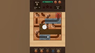 Roll the Ball slide puzzle Rotation D Pack Level 31 Solution