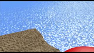 Ball fell from space - 3d animation