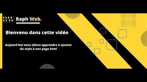 Comment ajouter du style à une page html