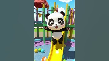 One Two Three, Slide With Me! | Learn Numbers With Nunu 🐼 | #kindergartensong #kids #trending