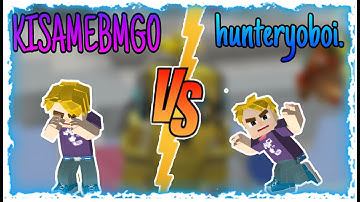 1v1 battle with ft.hunteryoboi. eggwars[blockman GO blocky mods]