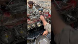 Six cylinder diesel engine piston rebuild #engine #shorts