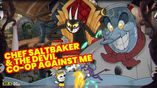 Chef Saltbaker & The Devil Together Fight - Cuphead Bosses Co-Op Against Me