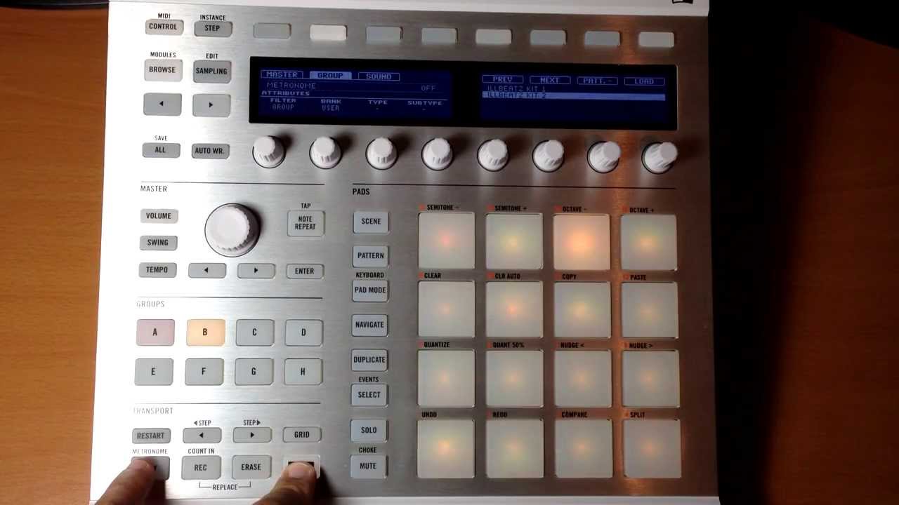 scrapbook Perpetual somewhat Maschine MK2 How To Change Metronome Volume - YouTube
