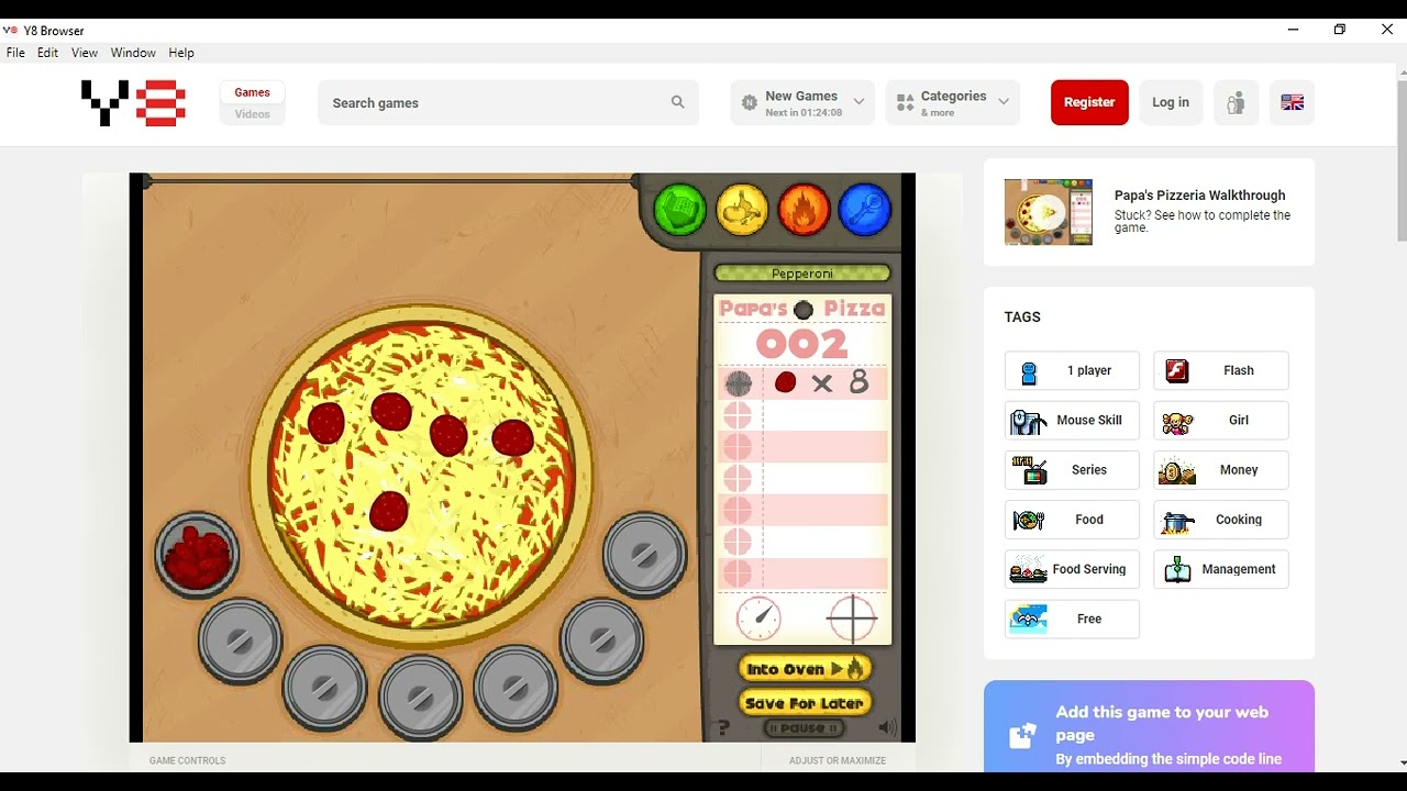 Papa's Pizzeria - Walkthrough, comments and more Free Web Games at