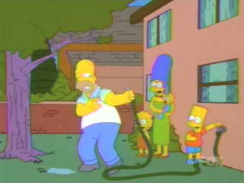 Homer Simpsons and the water hose
