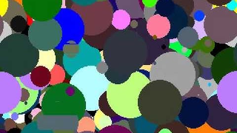 BITS 5018. Programming. Filled Circles Drawing. i8086 Assembler.