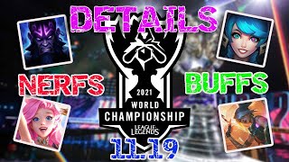 11.19 BUFFS AND NERFS - DETAILS - LEAGUE OF LEGENDS