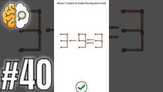 Brain Find Level 40 Move 1 match to make the equation hold - Gameplay Solution Walkthrough screenshot 2