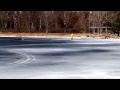 Man rescued from being drowned in a thawed out lake.