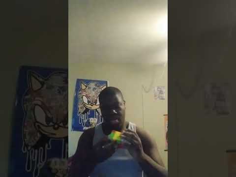 This is me solving a rubik's cube.