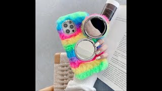 Soft Plush Case For Samsung Galaxy S21 S20 FE S10 20 Ultra Lite Rainbow Furry Warm Fur Hairy Cover screenshot 5