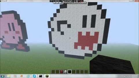 Minecraft Pixal Art Boo Ghost