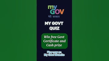 My Govt Quiz ll Win free Govt certificate and Cash prize 🎉🏆🤩 #quiz #competition #mygov #certificate
