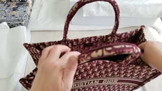 Dior Oblique Large Book Tote Burgundy