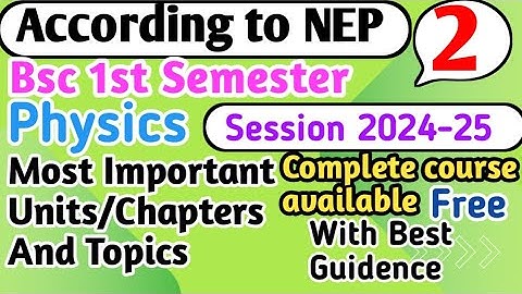 Bsc 1st Semester Physics Most Important Units Mathematical physics and Newtonian mechanism #bsc