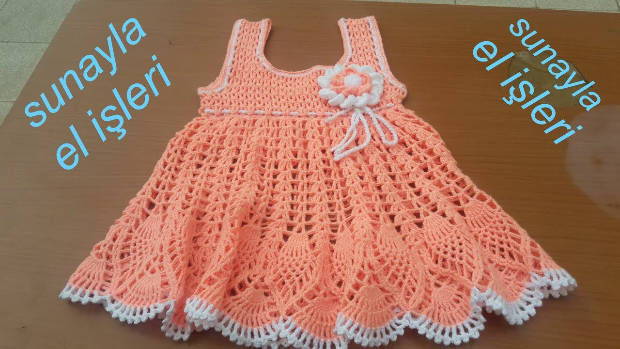 260 Tığ işi çocuk elbise yapımı/çocuk elbise modelleri