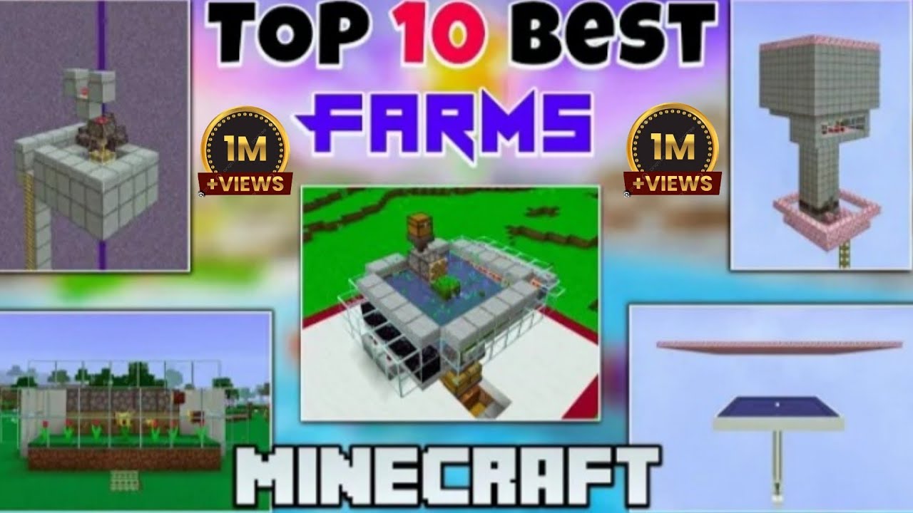 Top-10 Best👌 Farm in minecraft Java and Bedrock edatiton #minecraft # ...