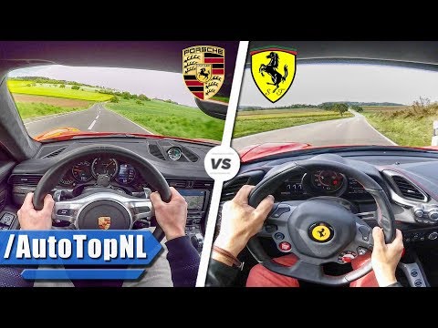 Ferrari 488 GTB 780HP Vs 750HP Porsche 911 Turbo S 0-300km/h SOUND & POV By AutoTopNL