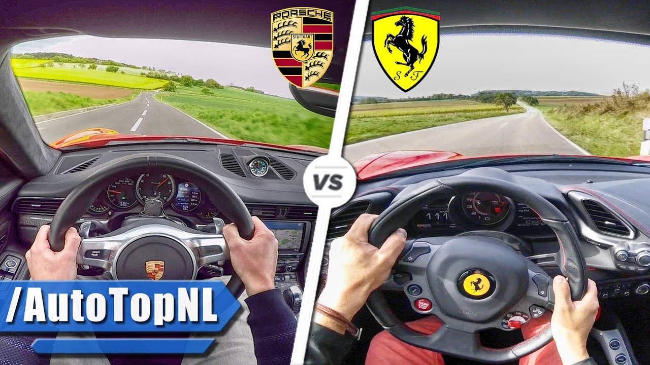 Ferrari 488 Gtb 780hp Vs 750hp Porsche 911 Turbo S 0 300kmh Sound Pov By Autotopnl